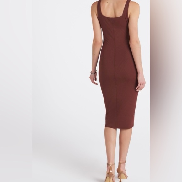 Nine Britton Rich Brown Midi Dress NWT - Picture 2 of 4
